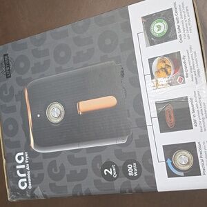 ARIA AIRFRYER Black and Gold Ceramic Air Fryer 2‎ Quart Unopened NEW in BOX